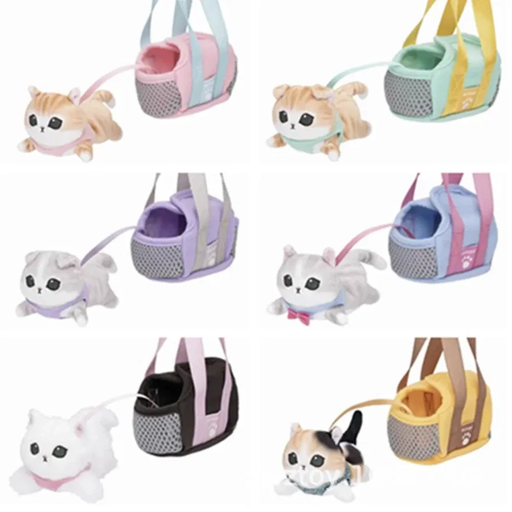 Color: Silver - Hot Kawaii Plush Keychain Pendant Cartoon Mofusand Shark Cat Cross-Dressing Hello Kitty Kuromi Doll Stuff Backpack Decor Toys