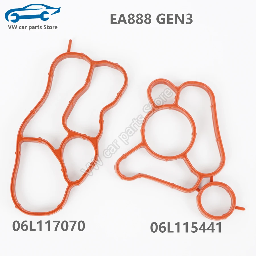 Color: Dark Grey - 06J117070C 06J115441A Oil Cooler Gasket Pipe And Connector Joint For EA888 Audi A4A5A6Q5 VW Golf Tiguan Passat Jetta 06L115441