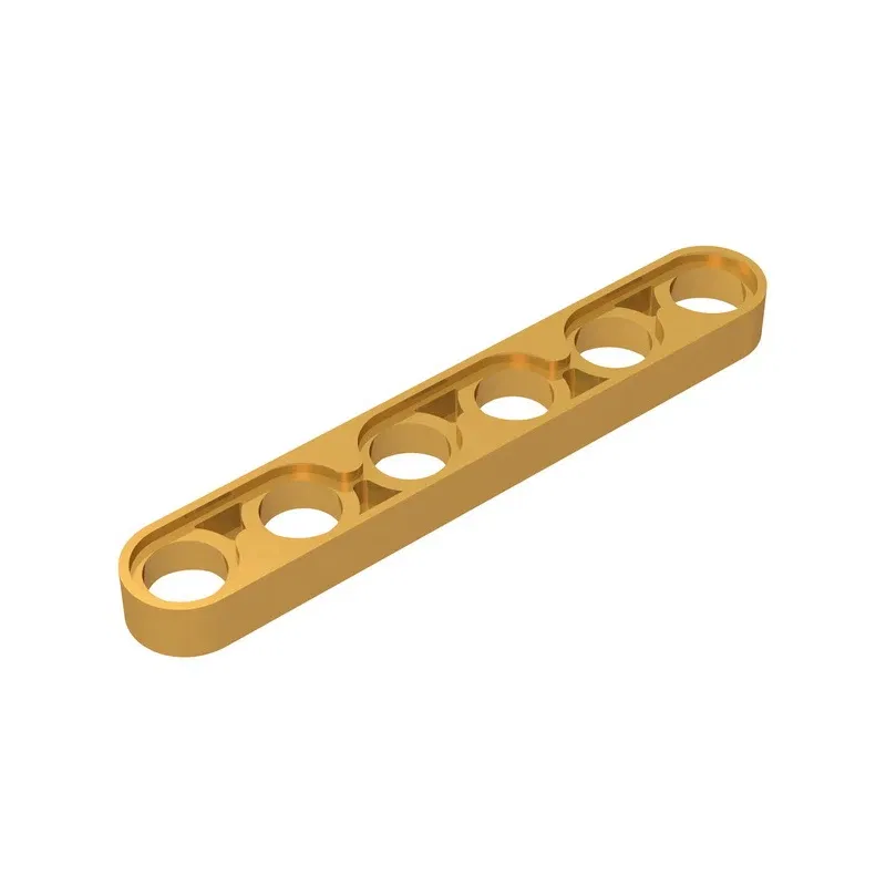 Color: light yellow - Gobricks GDS-694 Technical, Liftarm Thin 1 x 6 compatible with lego 32063 pieces of children's DIY Building Blocks Technical