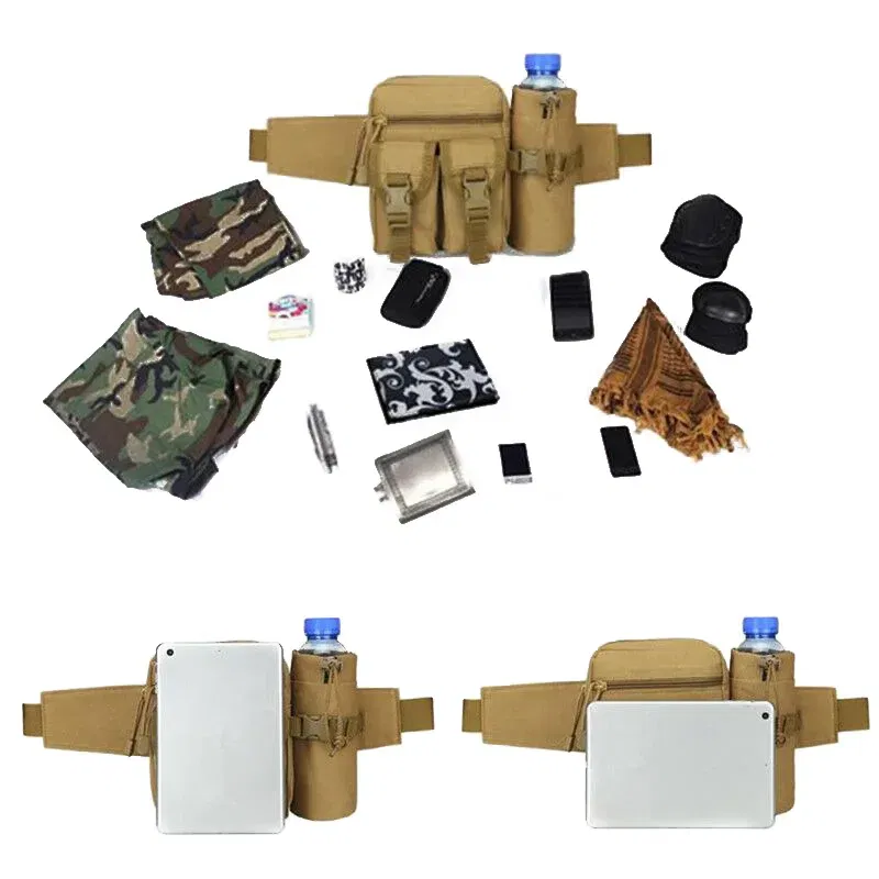 Color: Clear - Waterproof Nylon Fanny Pack Men  Tactical Military Army Waist Bag Hiking Outdoor Camping Shoulder Bum Belt Bum Sport Chest Bags