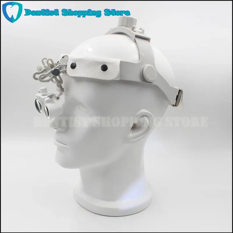 Color: Yellow - Headband LED light Medical Surgical Dental Headlight with (2.5X,3.5X optional) Surgical loupes
