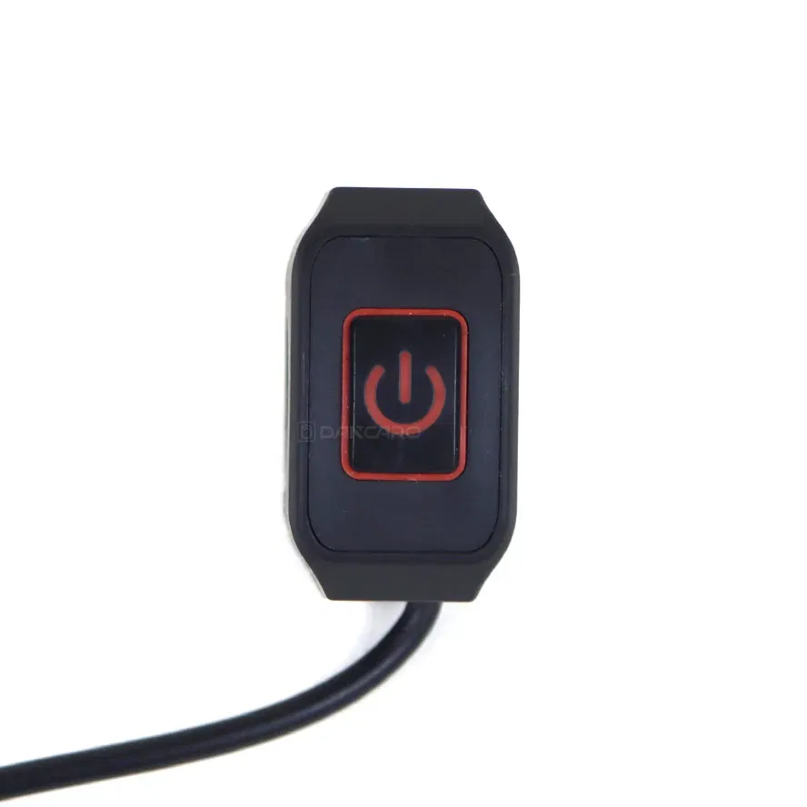 Color: Dark Grey - Motorcycle Handlebar Switch with LED Light 7/8'' 22mm Momentry Buttton for Electric Star Kill Waterproof Control Switch Button