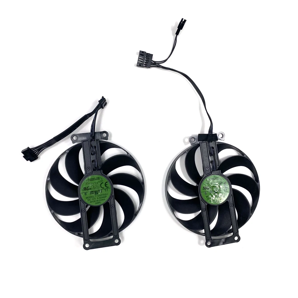 Color: Brown - 87MM T129215SU DC12V 0.5A RTX3060 RTX3060TI 6Pin Graphics Fan for ASUS DUAL RTX 3060 RTX 3060 TI 8G MINI V2 LHR Graphics Fan