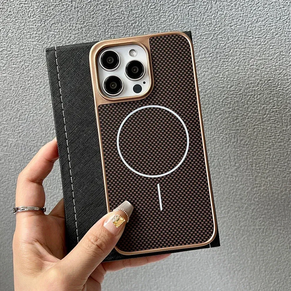 Color: black, Compatible-Phone Models: For iPhone 16 - Carbon Fiber Textured Magnetic Phone Case For iPhone 16 Pro Max 15 14 13 12 Shockproof Soft Cover For Magsafe Wireless Charging