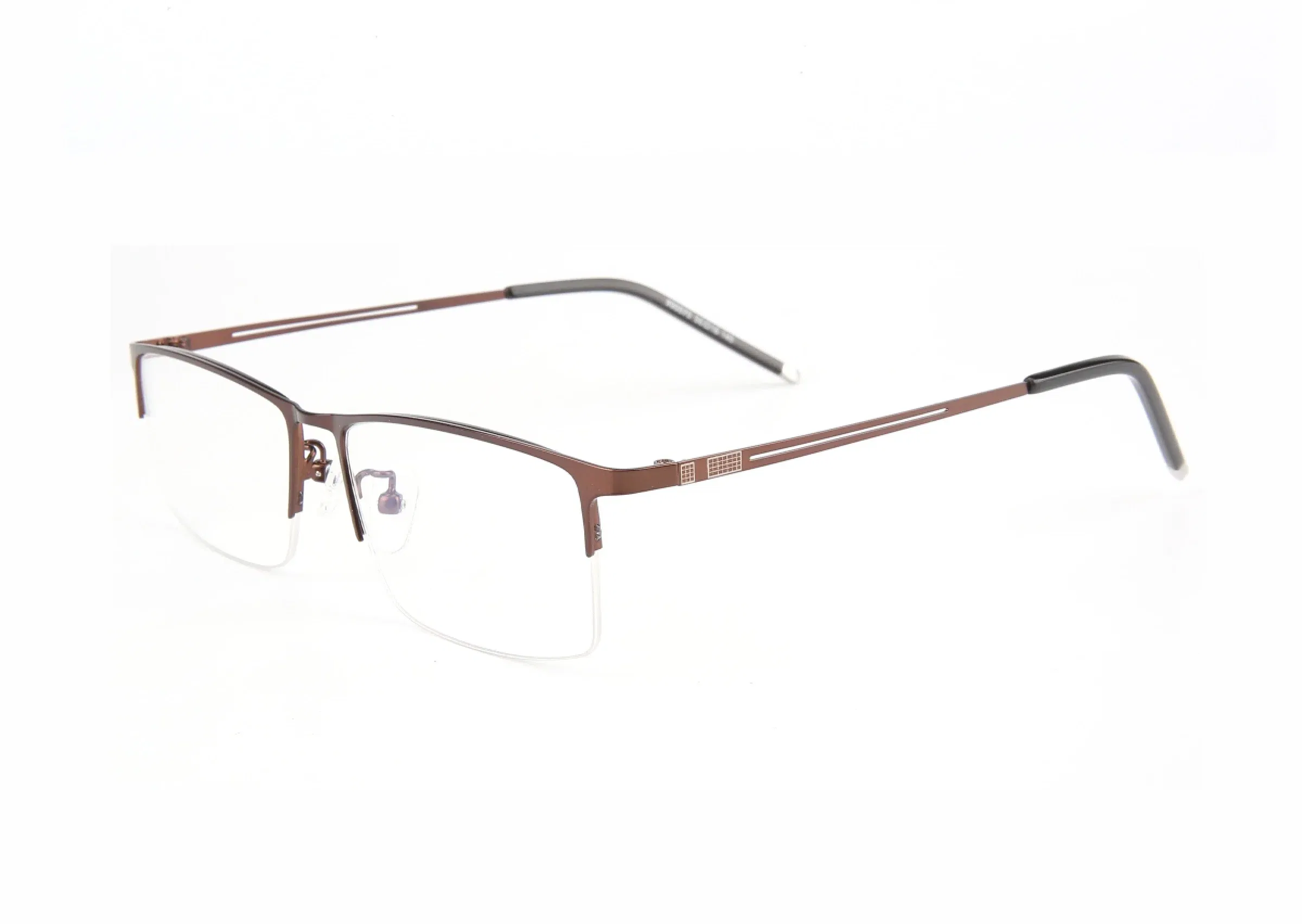 Frame Color: Yellow, Eye Prescription: +50 - Sun Photochromic Finished Myopia Glasses Women Men Metal Half Frame Chameleon Short-sight Eyewear0 -0.5 -0.75 -1.0  To -6.0