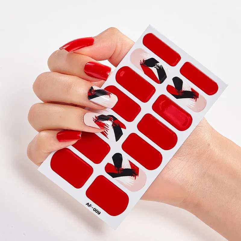 Color: Tiger Stripe - Nail Polish Stickers Nail Wraps DIY Self Adhesive Nail Sticker Nail Accesoires Designer Nail Decals Full Cover Nail Stickers