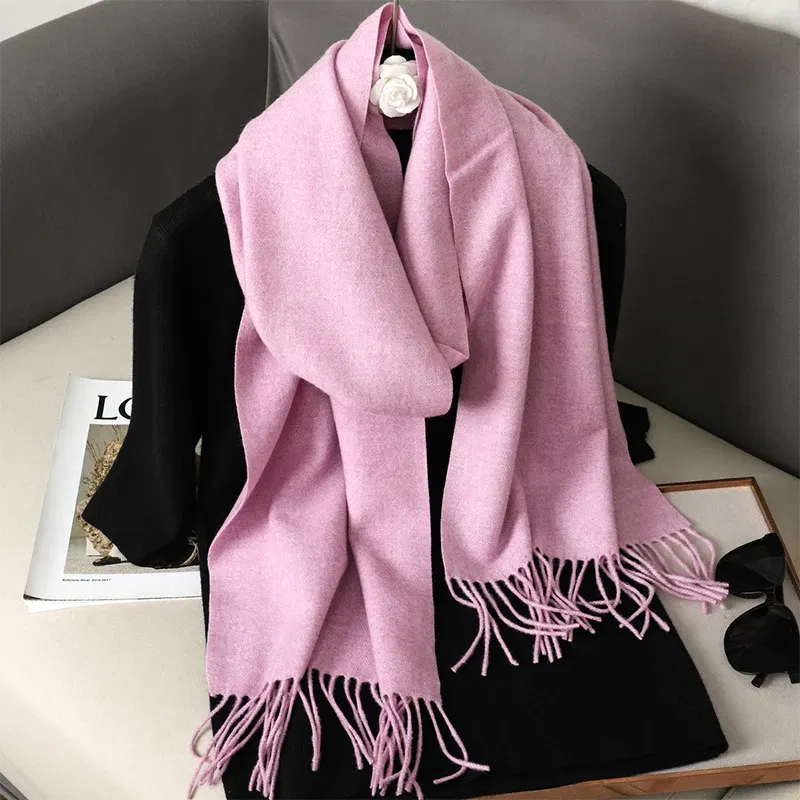 Color: Desert Camouflage - New 62 Color Winter Scarf For Women Long Warm Cashmere Scarves Hijab Solid Lady Shawl Wrap Female Pashmina Bandana Head Scarfs