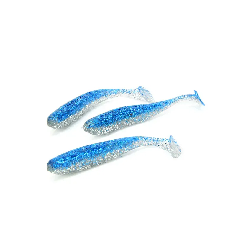 Color: Burgundy - 5Pcs/lot 65mm 1.8g Wobblers Fishing Lures Swimbaits Silicone Soft Bait Double Color Carp Artificial Soft Lure