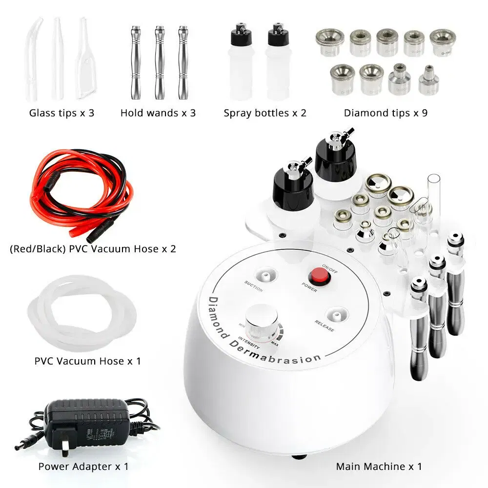 Color: White, Ships From: CHINA - 3 In 1 Vacuum Diamond Tip Microdermabrasion Machine Acne Blackhead Removal Skin Rejuvenation Water Spray Facial Beauty Machine