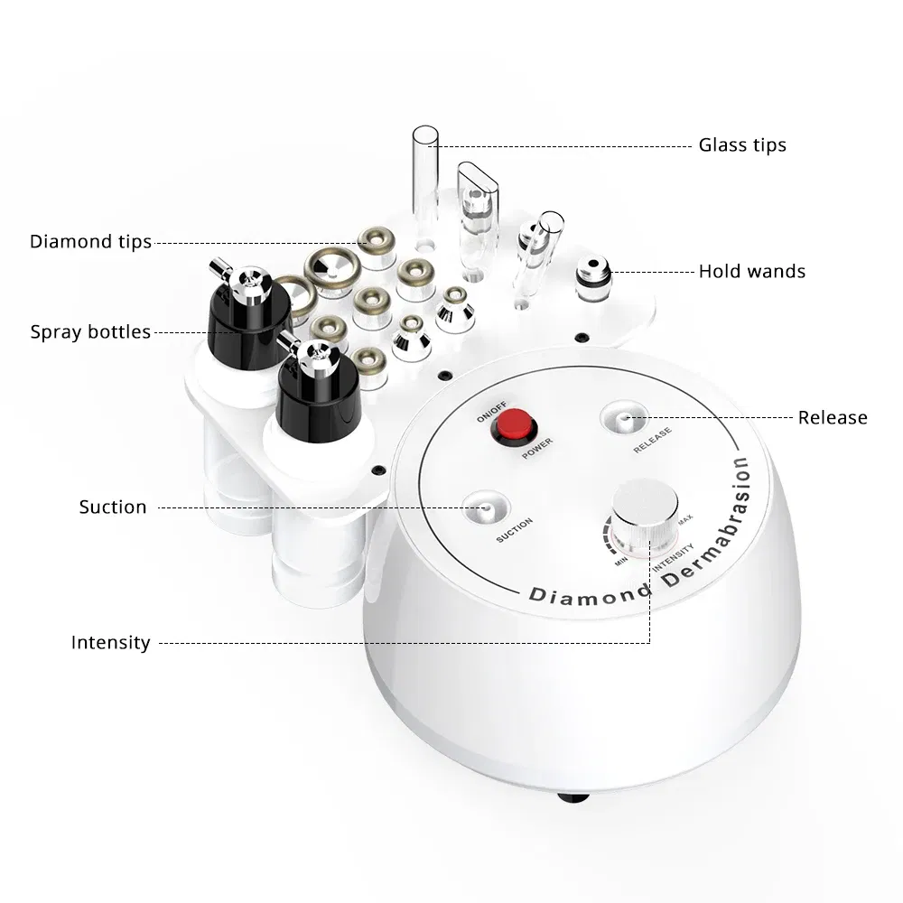 Color: White, Ships From: CHINA - 3 In 1 Vacuum Diamond Tip Microdermabrasion Machine Acne Blackhead Removal Skin Rejuvenation Water Spray Facial Beauty Machine