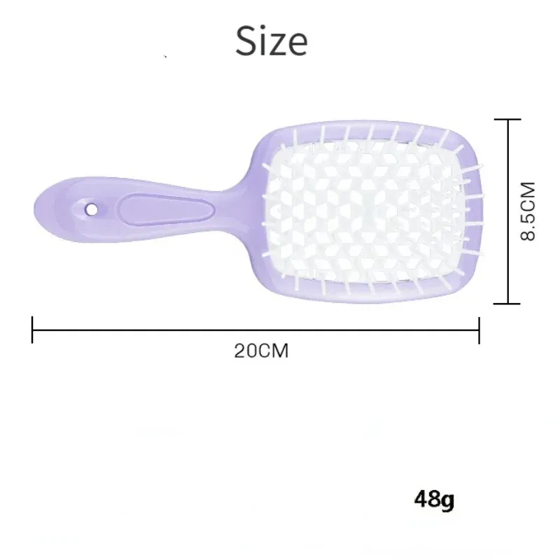 Color: Black - Scalp Massage Combs for Women Salon Hair Brush Air Cushion Combs Hair Comb Ponytail Combs Hollowing Out Fashion Hair Accessories