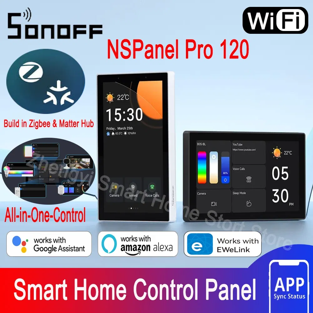 Bundle: Bundle3, Ships From: CHINA - New! NSPanel Pro 120 Type Smart Home Control Panel Smart Thermostst Power Consumption DIY Switch Module Support Sonoff Devices