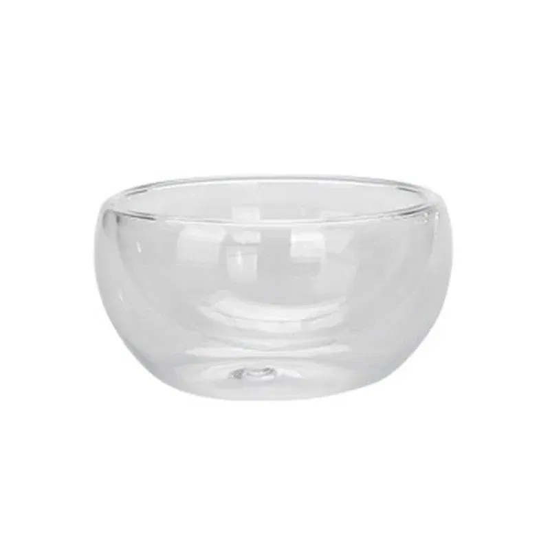 Color: Orange, Capacity: 301-400ml - 2/6Pcs Double Layer Glass Tea Cup Set Transparent Drinkware Coffee Milk Water Mug Multi-Purpose Brewings Tea Cup Kitchen Tools