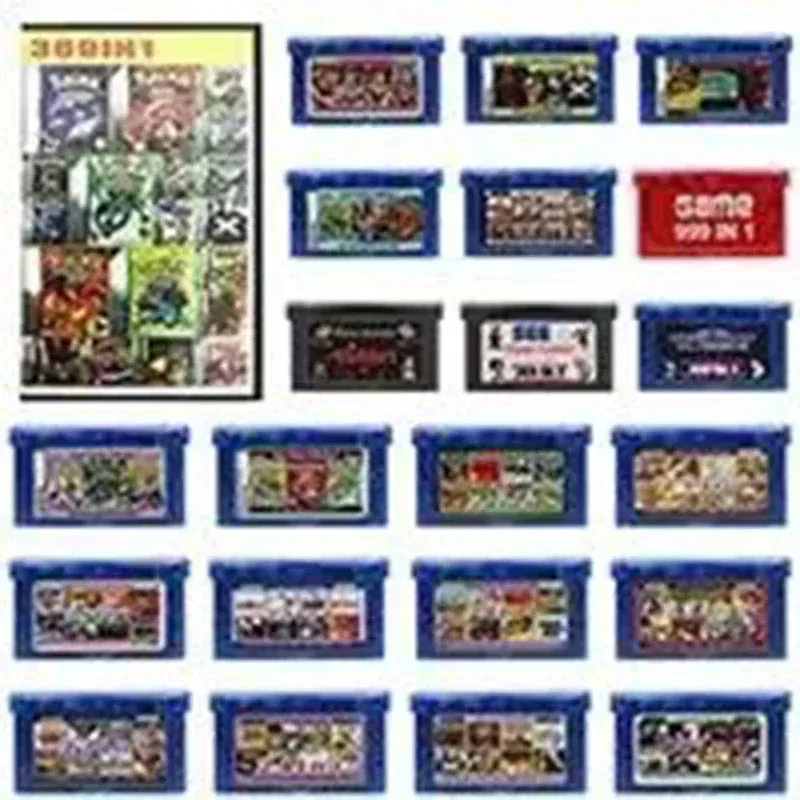 Color: plum - 32 Bit GBA Game Cartridge All in One Combo Card 150-999 Games 12-369-in-1 For GBA SP DS Video Game Console Card