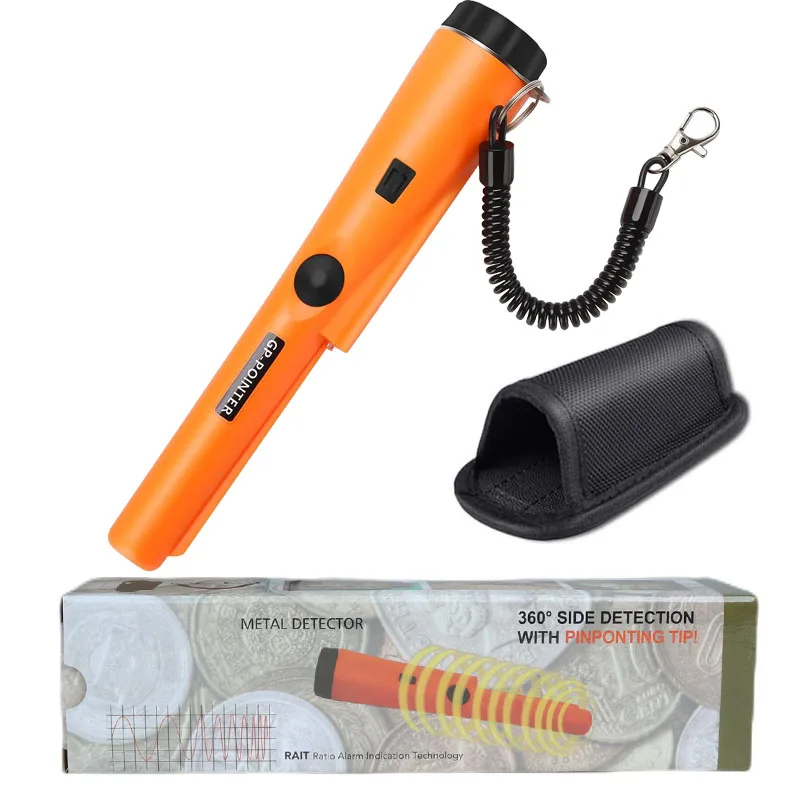 Metal Detector Pinpointer,Partial Waterproof Handheld Convenient Pin Pointer Wand with Holster, 360?°Scanning Locating Gold Coin