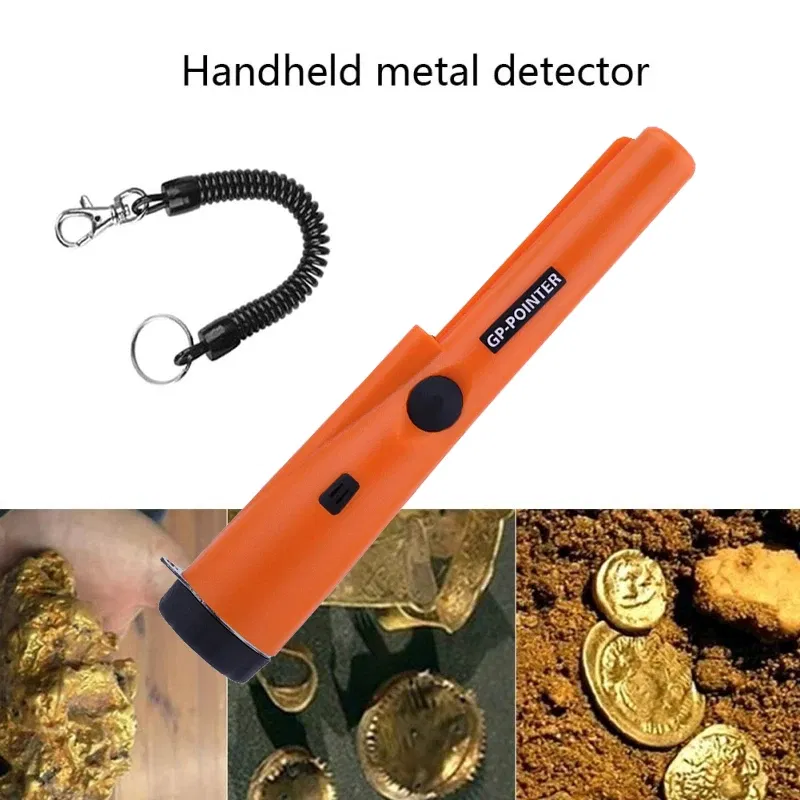 Metal Detector Pinpointer,Partial Waterproof Handheld Convenient Pin Pointer Wand with Holster, 360?°Scanning Locating Gold Coin