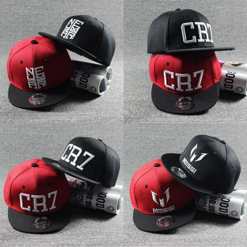 Color: Fluorescent Green - New Fashion Children Ronaldo Cr7 Neymar Njr Baseball Cap Hat Boys Girls Kids Messi Snapback Hats Hip Hop Caps Gorras