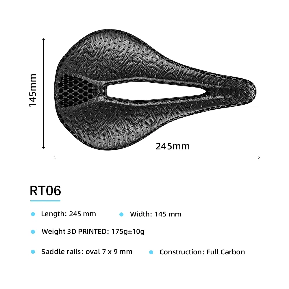 Color: WHITE - RYET Carbon Bicycle Saddle 3D Printed Saddle EVA Saddle Ultralight Bike Seating Triathlon Road MTB Mountain Gravel Cycling Parts