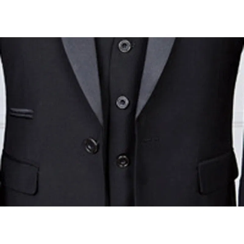Color: Blue, Size: XXXL - Shenrun Men Tuxedo Slim Fit Fashion Suit Wedding Shawl Lapel 3 Pieces Skinny Single Breasted Jacket Party Prom Singer Costume