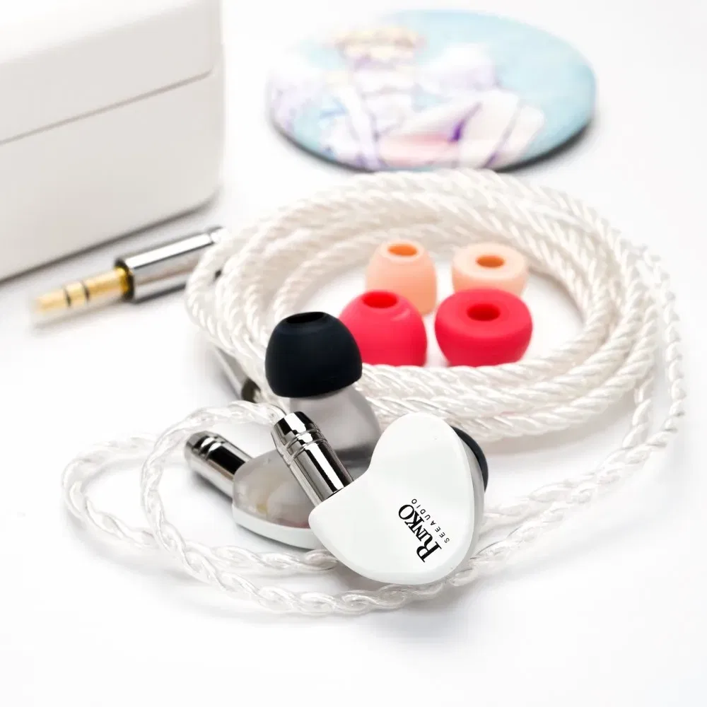 Color: Red - SeeAudio x Z Review White Rinko Hybrid Earphone 1DD+1Planar In-ear Monitors HiFi Wired Headphone J-POP Music Earbuds 2Pin 0.78