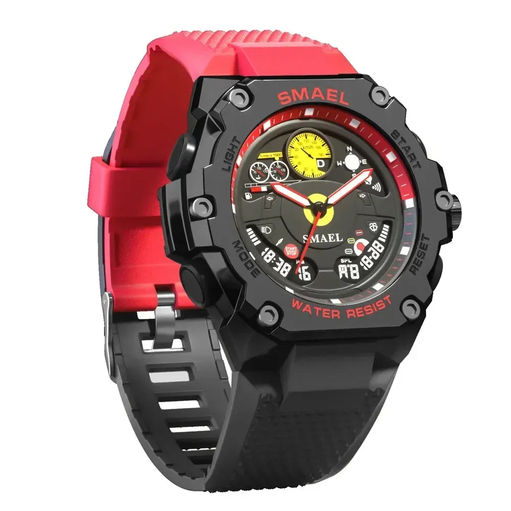 Color: Gold - SMAEL Brand Waterproof Dropshipping Watch Alarm Clock 8092 Young Fashion Quartz Sport Wristwatches