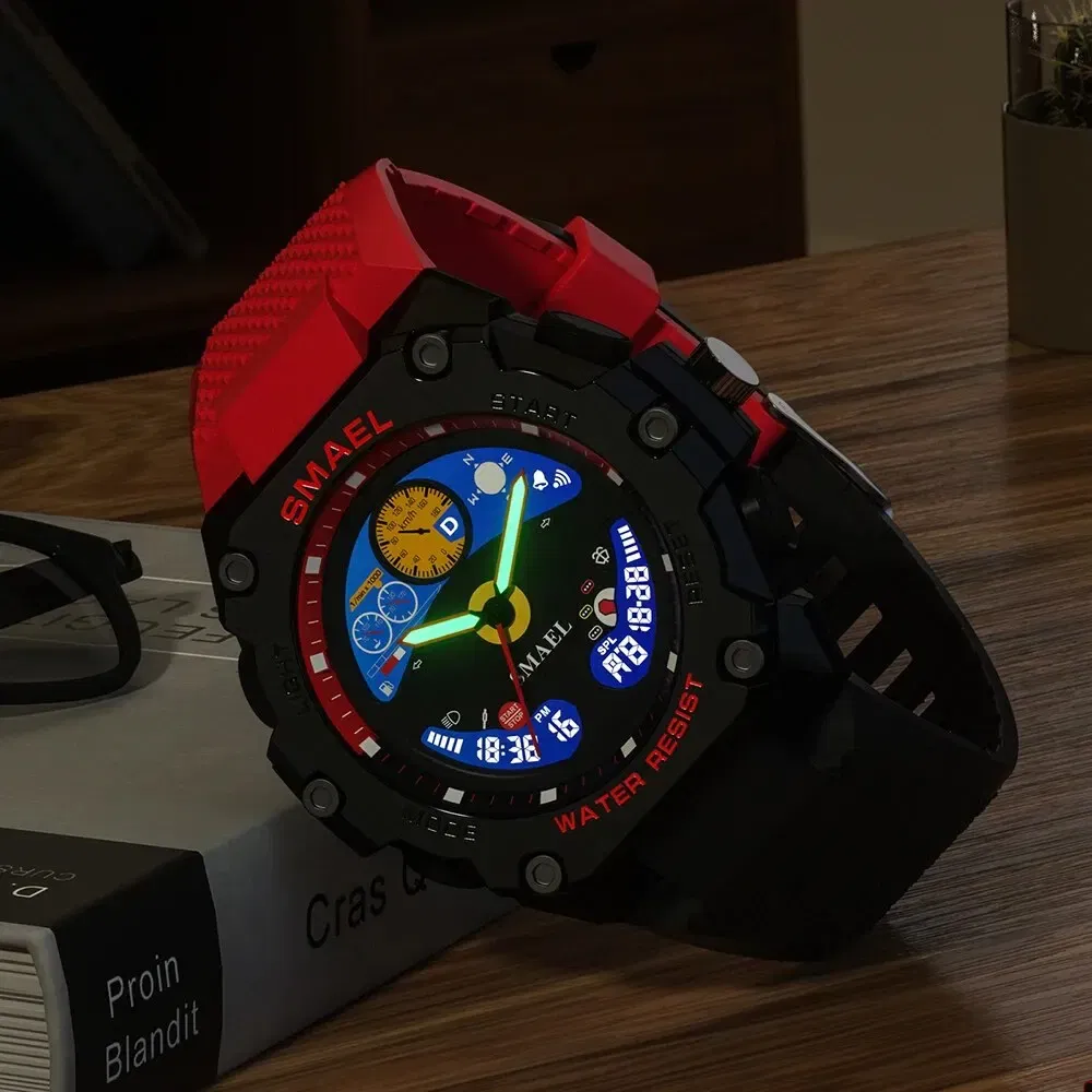 Color: Gold - SMAEL Brand Waterproof Dropshipping Watch Alarm Clock 8092 Young Fashion Quartz Sport Wristwatches