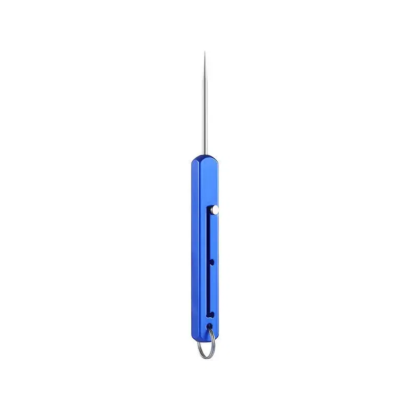 Color: Red - Rectangular Telescopic Integrated Toothpick And Tooth Picking Tool, Multifunctional Single Head Fruit Pick Toothpick