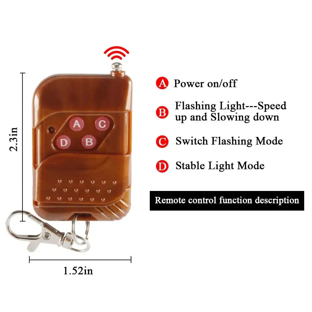 Emitting Color: changeable - 4 In 1 Red Blue Emergency Strobe Lights Police Lights 12V With Wireless Remote Control Flash Grille Light for Cars Truck Van SUV