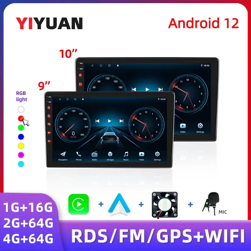 Color: Blue, Ships From: CHINA - Car radio with GPS Multimedia player with Android 12 7/9/10''2 Din Universal Stereo Carplay AUTO for Volkswagen, Nissan, Hyundai