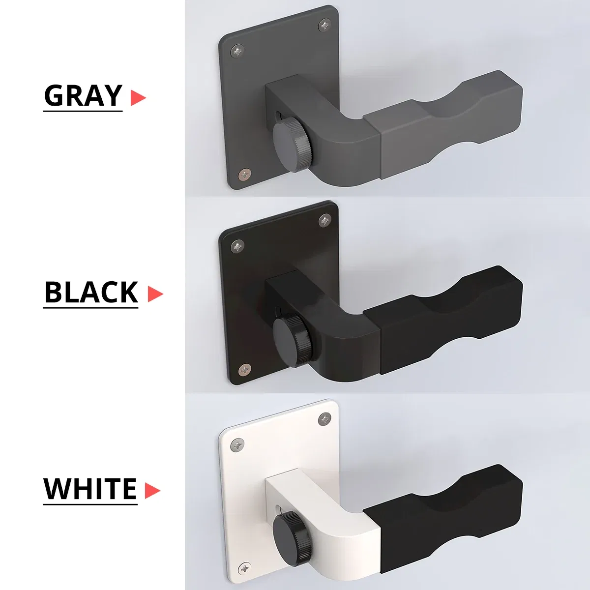 Color: GRAY - Adjustable Wall Mount Holder for Shark Dyson Airbot Haier Vacuum Cleaner Adhesive No Drilling or Drill Wall Hanger Black Gray
