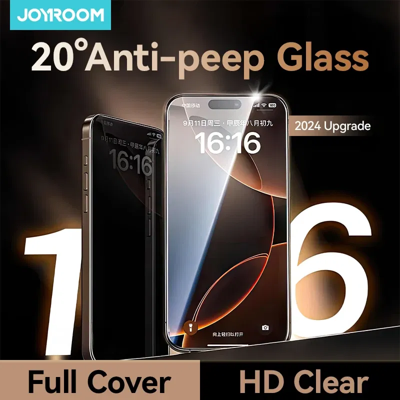 Bundle: Bundle2, Ships From: CHINA, Material: High Definition - Joyroom 1/2PCS 20?° Anti-spy Glass For iPhone 16 15 Pro Max Glass For iPhone 14 13 12 Pro Max Privacy Screen Protector Glass