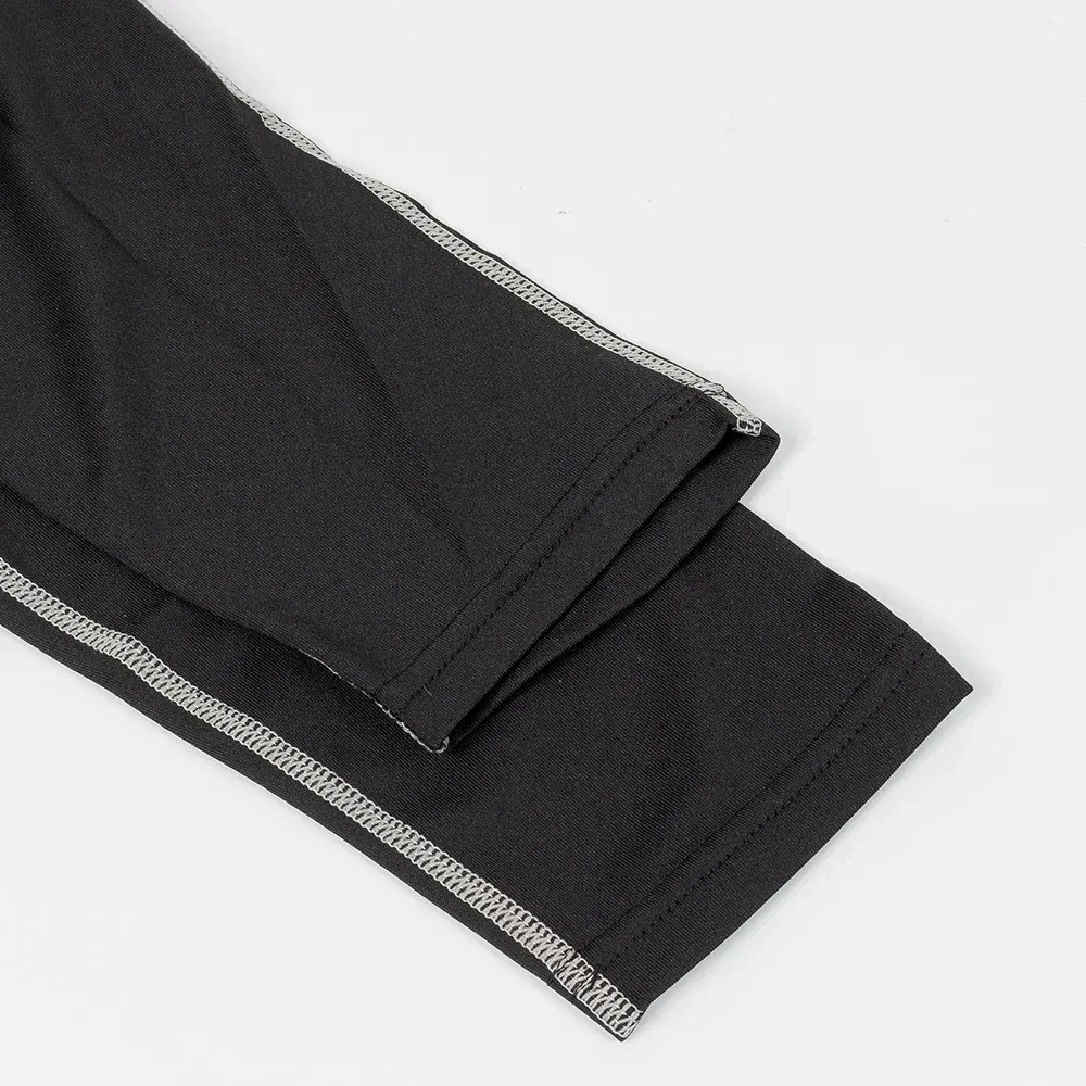Color: black, Size: M - Men's Quick Dry Running T-shirt Workout Compression Shirt Turtleneck Long Sleeve Rash Guard Gym Base Layer Athletic Undershirt