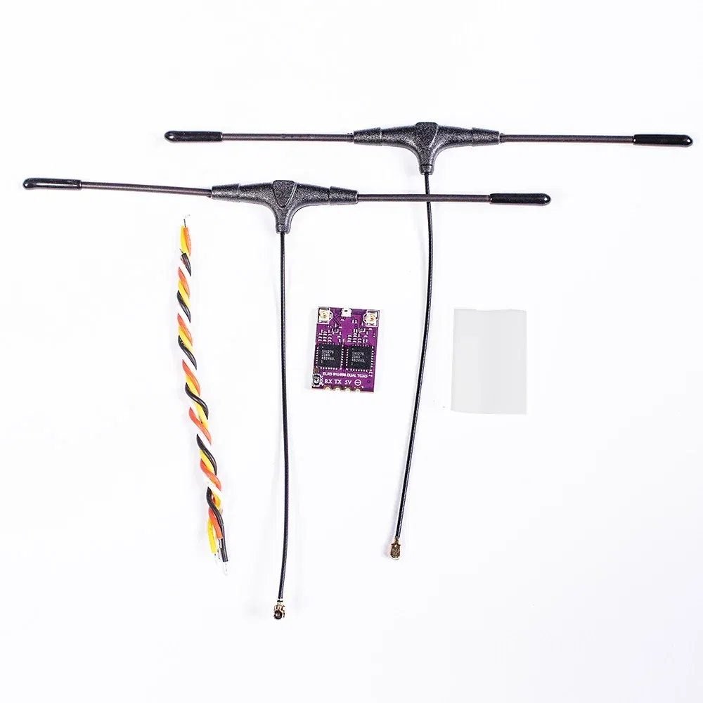 Color: Yellow - 5PCS ES900 DUAL RX ELRS Diversity Receiver 915MHz / 868MHz /750MHz  Built-in TCXO for RC Airplane FPV Long Range Drone