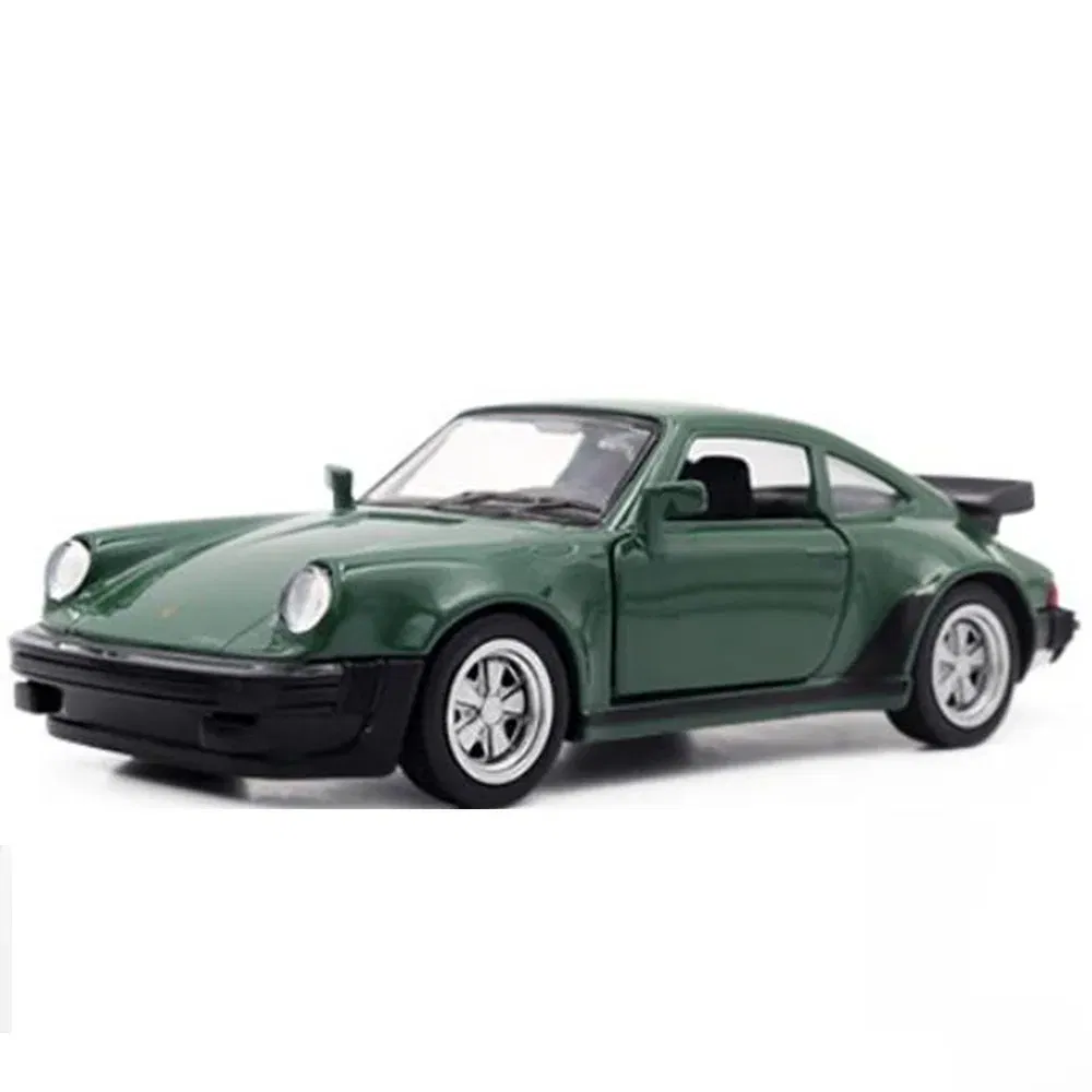 Color: Silver - 1/36 Scale Porsche 911 Turbo Toy Car Model Alloy Diecast Retro Racing with Pull Back Scale Model Car Toy for Boy Gift Collection