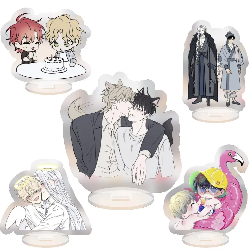 Color: GRAY, Size: 10 cm, Ships From: CHINA - Popular Anime The Infinity Cartoon Figure Acrylic Stand Model Cherry Blossom Hasegawa Langa Bag Pendant Skateboard Fans For Gift