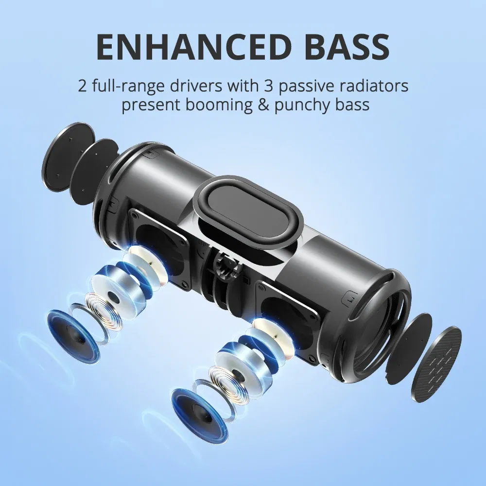 Color: transparent, Ships From: CHINA - New! Tronsmart T7 Lite Bluetooth Speaker Enhanced Bass Portable Speaker with 24H Playtime, APP Control, IPX7 Waterproof for