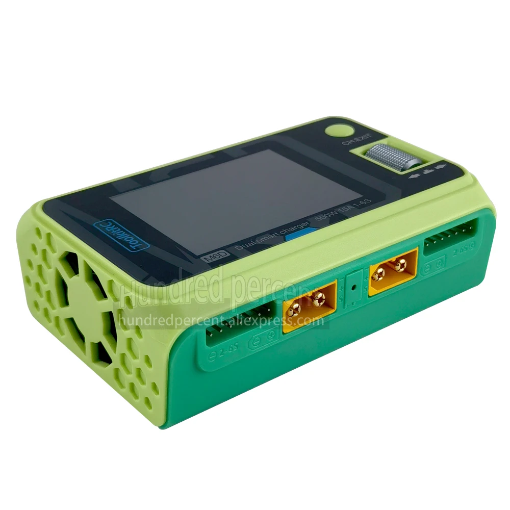 Color: PURPLE - ToolkitRC M6D Green Purple 500W 15A DC Dual Channel Smart Charger Discharger For 1-6S Lipo Battery FPV Model Spare Part Replace
