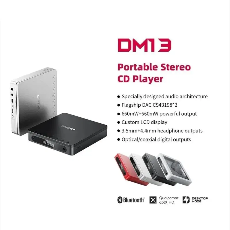 Color: WHITE, Ships From: CHINA - New! DM13 Multifunctional Portable Stereo CD Player with Long-Lasting Battery, Supports USB Ripping, Optical/coaxial/3.5mm/4.4mm
