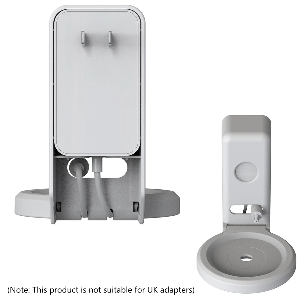 Color: WHITE - Wall Mount Bracket for Echo Dot 4th Gen / Echo Dot 5th Generation with Cable Storage, PC Material Hard Case Matte Speaker Stand