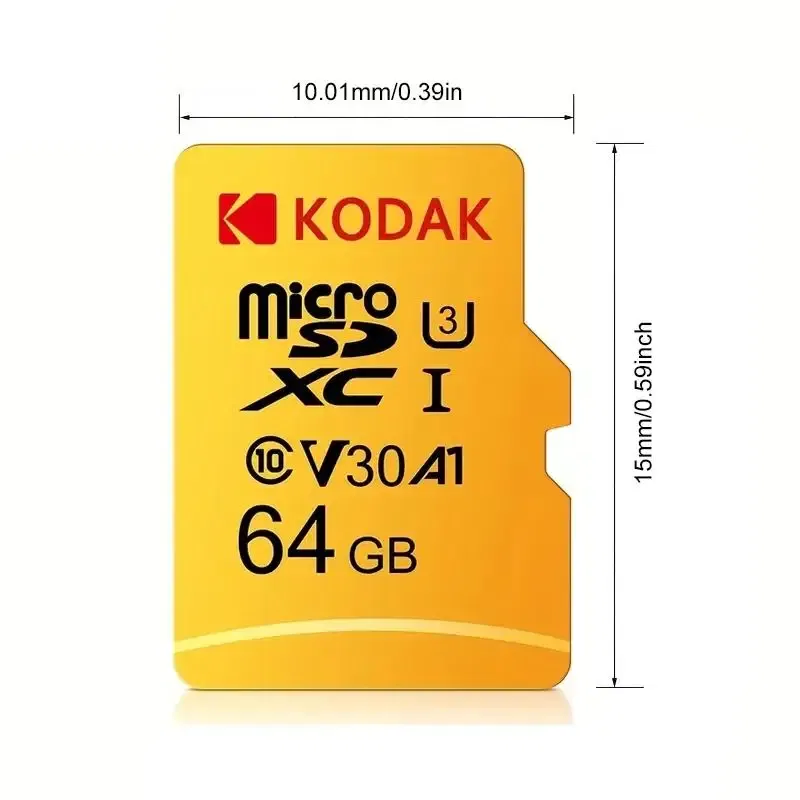 Capacity: 64 GB - KODAK Micro SD Card Driving Recorder 64GB Memory Card For Mobile Phone PC Earphone Speaker HD Camera