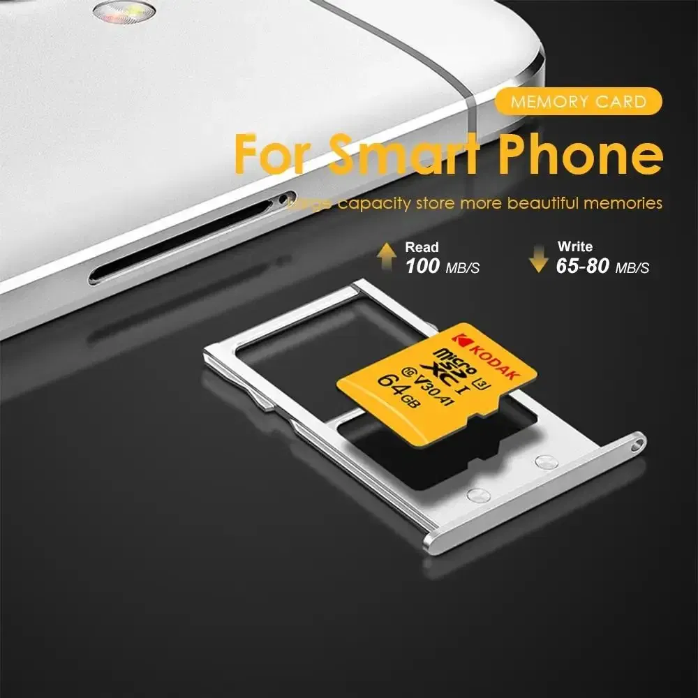 Capacity: 64 GB - KODAK Micro SD Card Driving Recorder 64GB Memory Card For Mobile Phone PC Earphone Speaker HD Camera