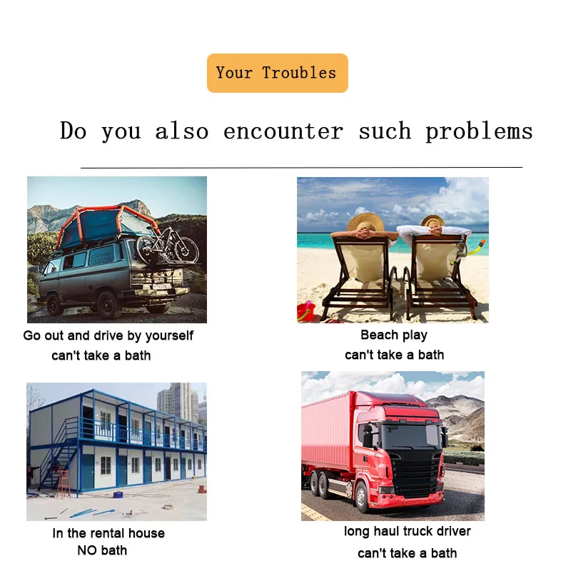 Color: Lavender - Portable Car Washer 12V Camping Shower Car Shower High Pressure Power Washer Electric Pump for Outdoor Camping Travel