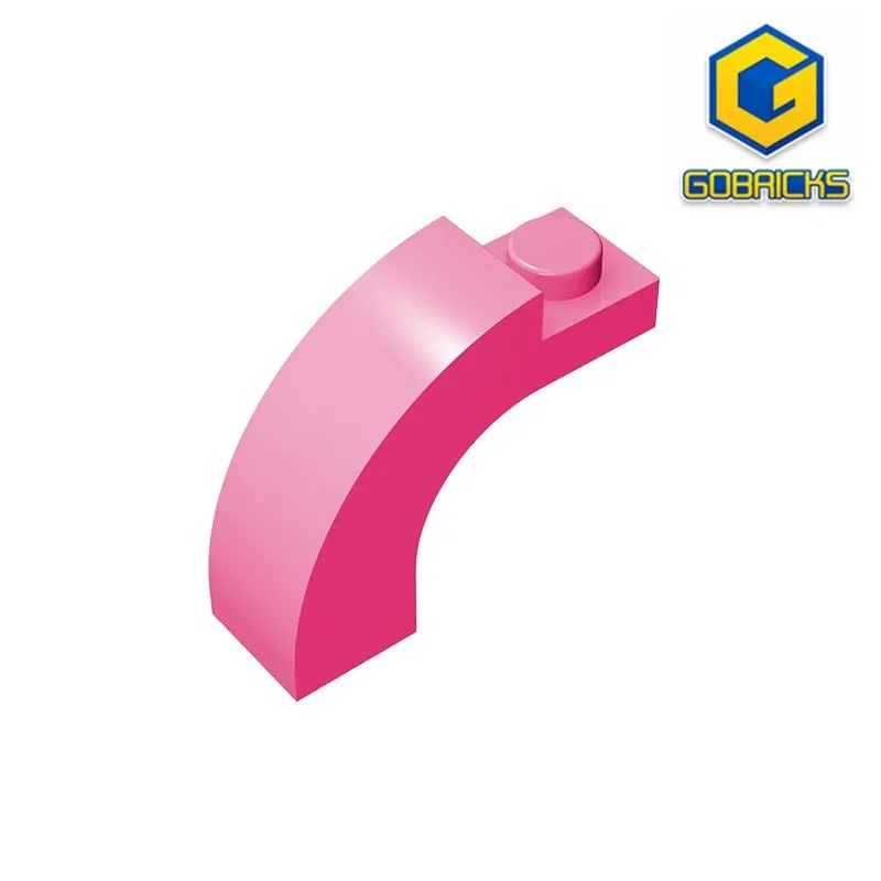 Color: Lavender - Gobricks GDS-719 BRICK W. BOW 1X1X2 compatible with lego 6005 92903 children's DIY Educational Building Blocks Technical