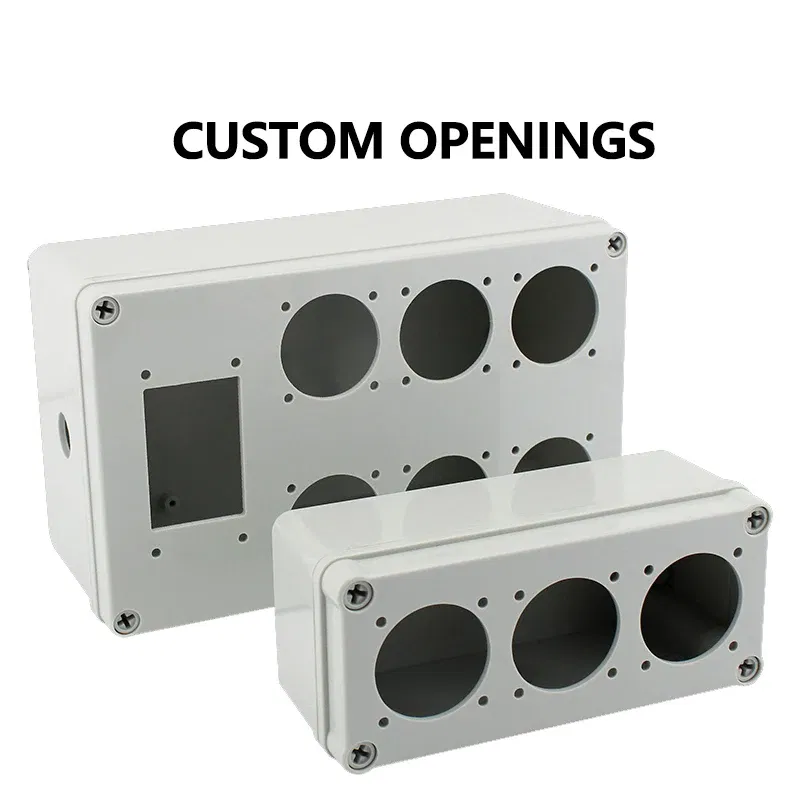 Color: Silver - Black Outdoor Waterproof Enclosure Plastic Box Electronic Project Instrument Case Electrical Project Box Junction Box Housing