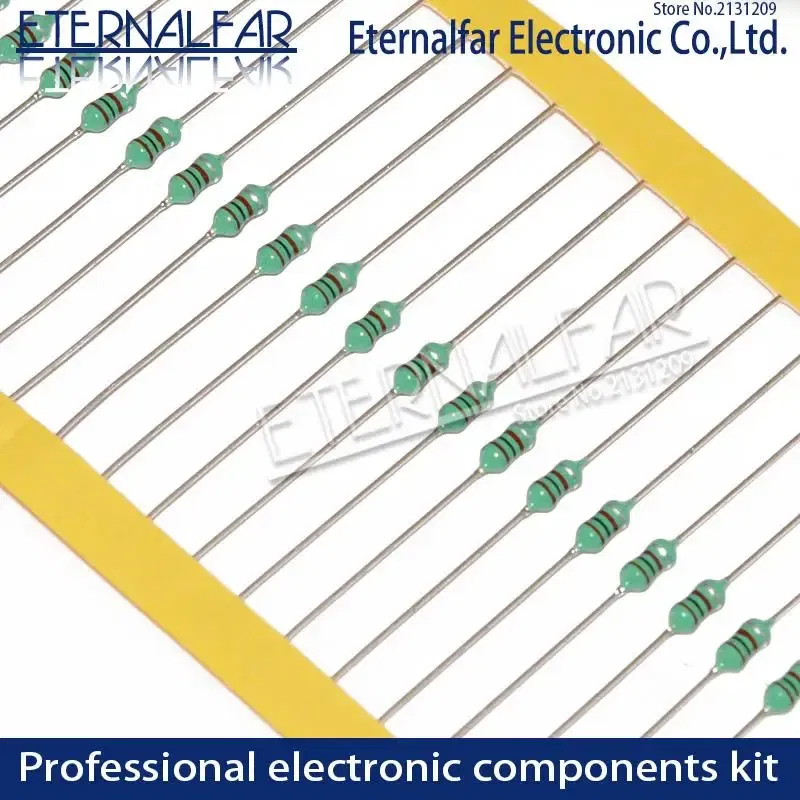 Volume: 11, Value of Resistance: 1.1R - 0307 1/4W 0410 1/2W 0510 1W Color Ring Inductors DIP Inductance 0.22uH 10mH 1 2.2UH 3.3 4.7UH 10 22 33UH 47 68 100 220 330 uH mH