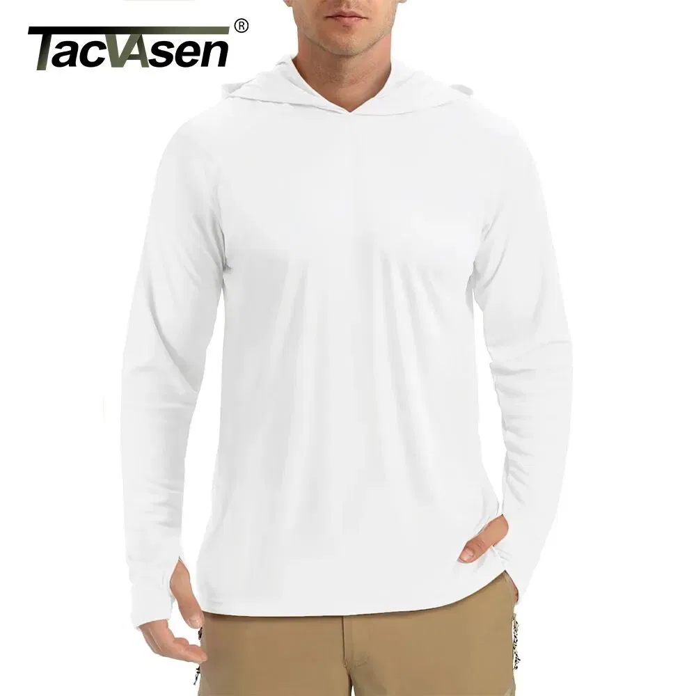 Size: L, Color: GRAY - TACVASEN Summer Men's Long Sleeve Sun/UV Protection T-Shirt UPF 50+ Performance Hiking Running Quick Dry Hoodie Tee Shirts