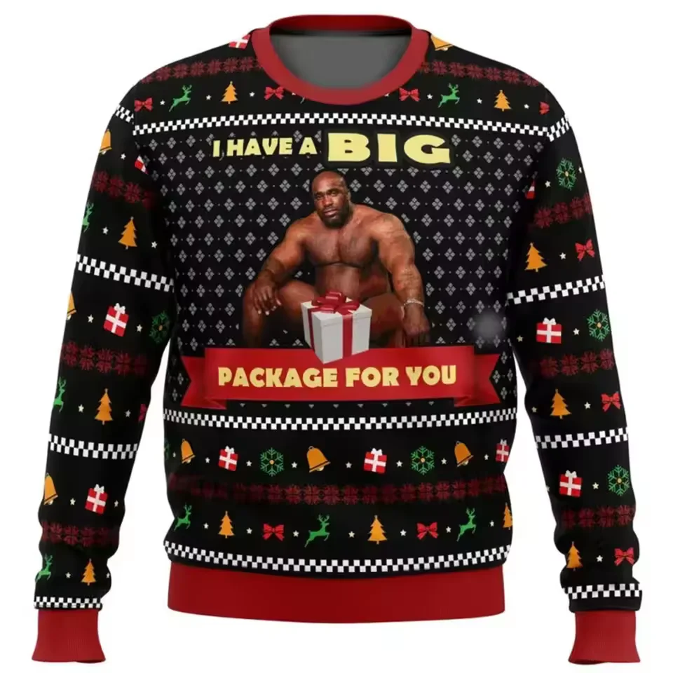 Color: Red, Size: XL - Home Alone Ugly Christmas Sweater Men Women Pullover Hot Sale Round Neck Long Sleeve Top Christmas Clothing 3D Funny Printed