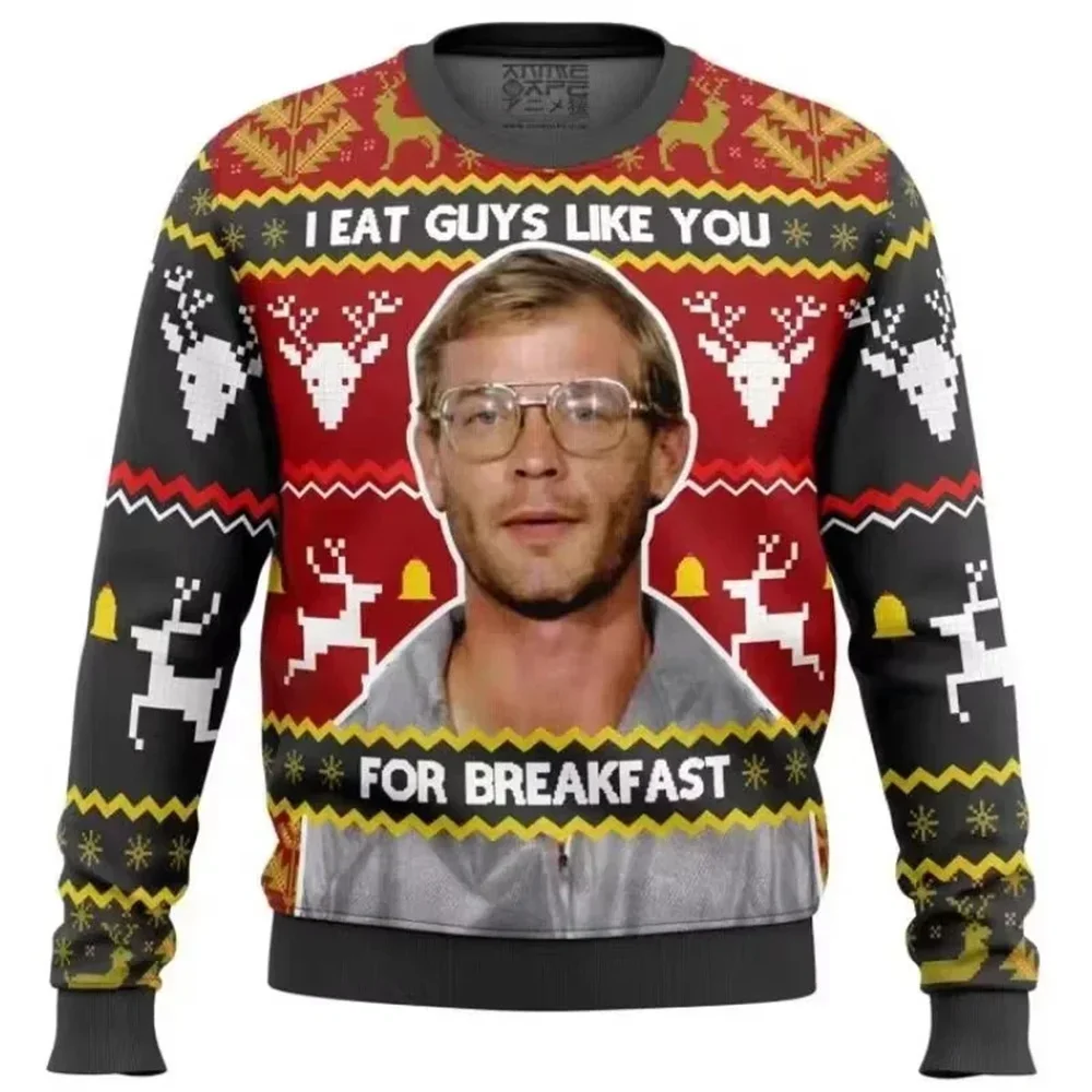 Color: Red, Size: XL - Home Alone Ugly Christmas Sweater Men Women Pullover Hot Sale Round Neck Long Sleeve Top Christmas Clothing 3D Funny Printed