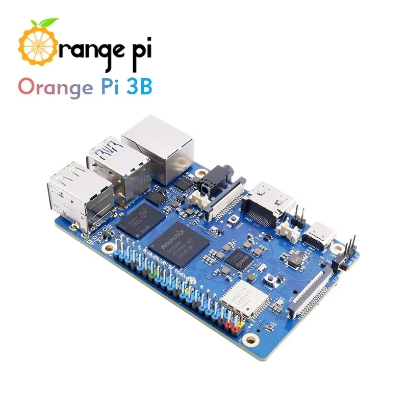 Bundle: Bundle 4, Color: Blue - Orange Pi 3B 8GB 4GB 2GB RAM Rockchip RK3566 WiFi5+BT 5.0 Gigabit LAN Port Single Board Run Android Linux OpenHarmony OS Mini PC