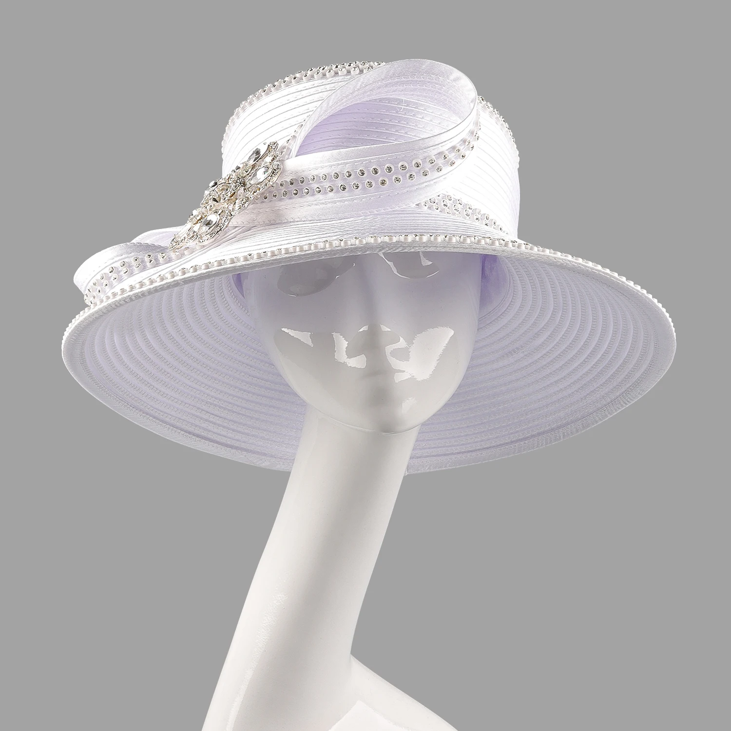 Fashion White Church Hats Women's Wedding Fascinators Kentucky Derby Theme Party Hairbands Banquet Cloth Church Hats